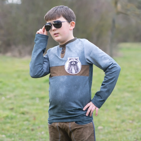 Ep - Grunge Panel - " dunkelgrau/hellgrau " - Bio French Terry - Höhe ca. 1 Meter